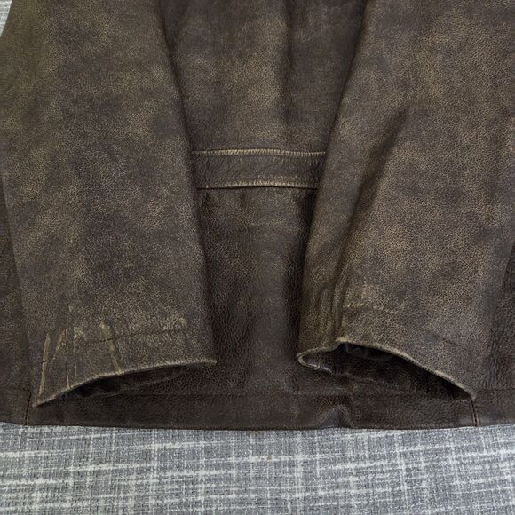 RARE LL BEAN Leather Aviator Jacket Women’s MP Brown Removable Sherpa Collar - Picture 14 of 16